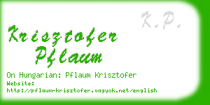 krisztofer pflaum business card